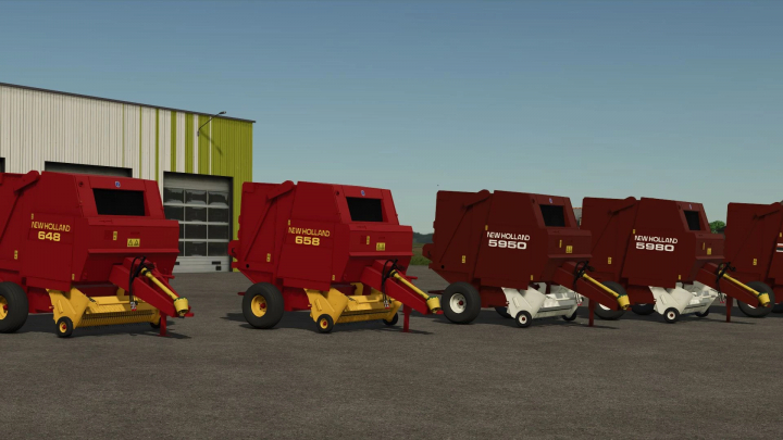 fs25-mods, FS25 mods showing New Holland 648, 658, 5950, 5980 equipment in Farming Simulator 25.