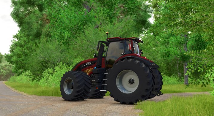 fs25-mods, Valtra S Series Edit tractor mod for FS25 displayed on a forest path.