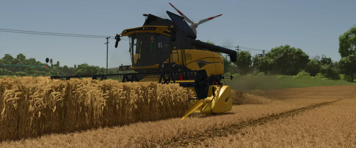 fs25-mods,  FS25 mod: Varifeed 28ft harvester in field