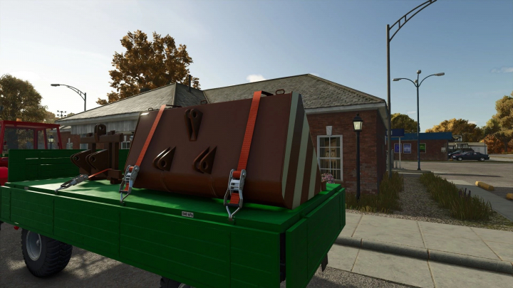 fs25-mods, FS25 mod ZTS UN-053 Pack on green trailer in Farming Simulator 25.