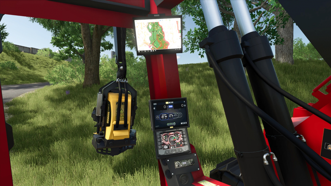 Eltec FH 277B interface screen and controls in FS25 mods, Farming Simulator 25