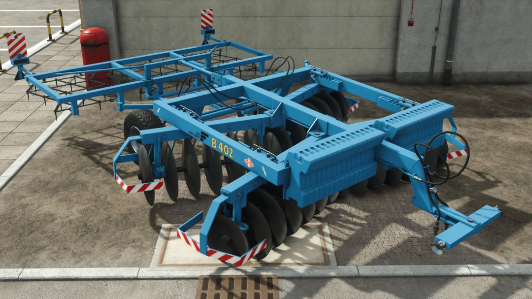 FS25 mod Fortschritt B402 v1.0.0.1, blue agricultural plow in Farming Simulator 25.