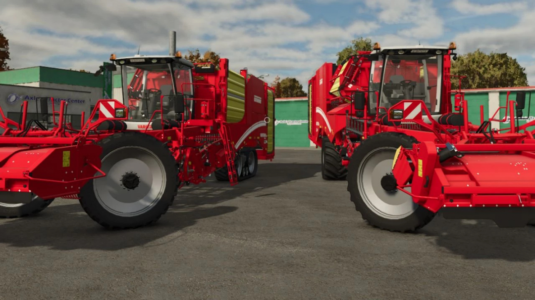 Grimme Varitron 470 Harvester in Farming Simulator 25 mod, showcasing two red harvesters.