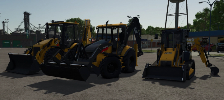 fs25-mods, FS25 Volvo BL61 v1.0.0.0 mod showcasing loaders and excavators in Farming Simulator 25.