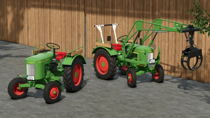 fs25-mods,  Fendt Dieselross F20H6B tractors in FS25 mod, featuring classic green design in Farming Simulator 25.