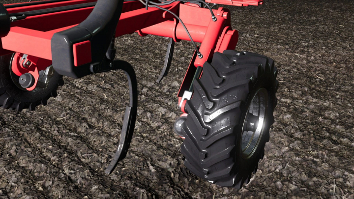 fs25-mods,  Close-up of Horsch Tiger 6DT mod tire on soil in Farming Simulator 25.