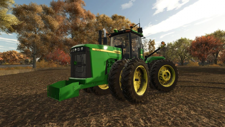 fs25-mods,  FS25 mod featuring John Deere 9620 tractor in a scenic autumn field.