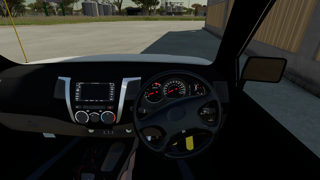 Interior view of the 1997 Holden Rodeo mod for FS22, showing dashboard and steering wheel.