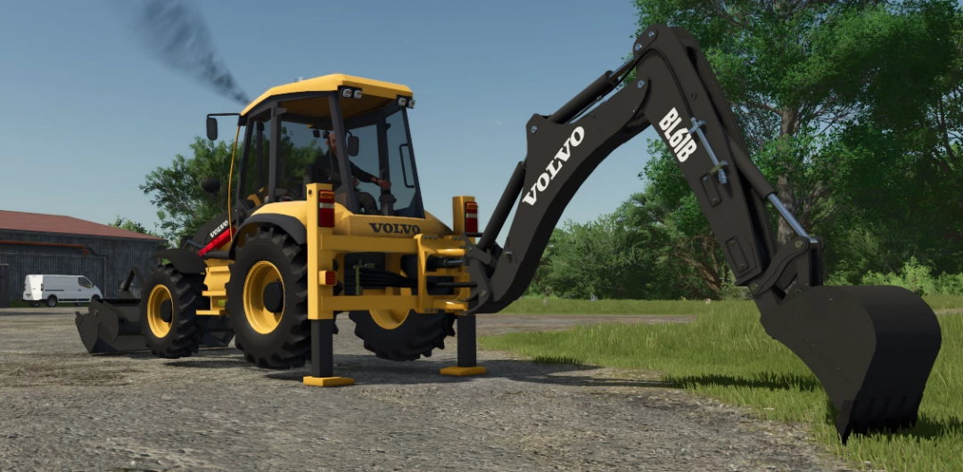 FS25 Volvo BL61 tractor mod in Farming Simulator 25.