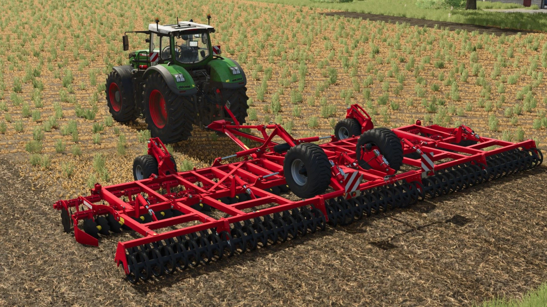 FS25 mod Horsch Joker 12 RT v1.0.0.0 cultivating field with tractor