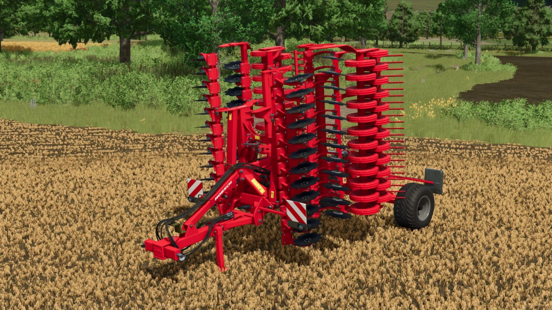 Horsch Joker 6 RT in Farming Simulator 25 mod, showing detailed red machinery in a field.