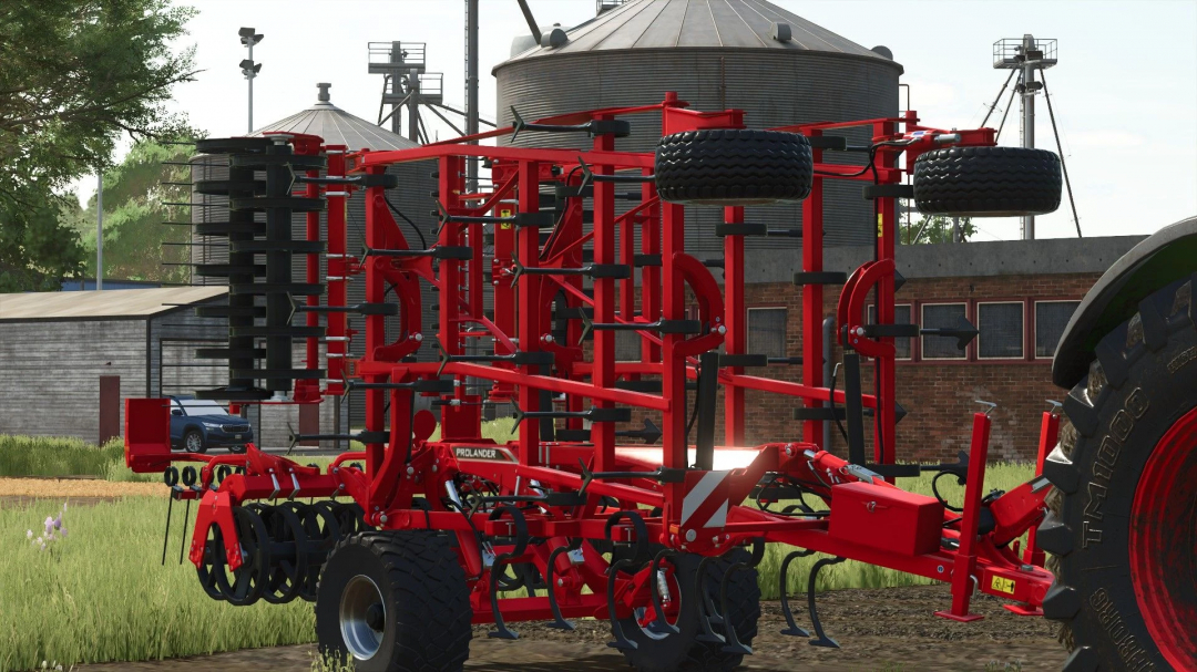 FS25 mod image showing Kuhn Prolander 6000 v1.0.0.0 machinery in a farm setting.