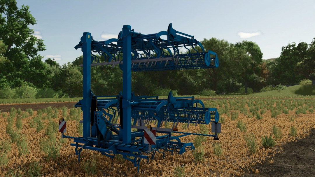 Lemken Korund 750 FS25 mod in a field for Farming Simulator 25.