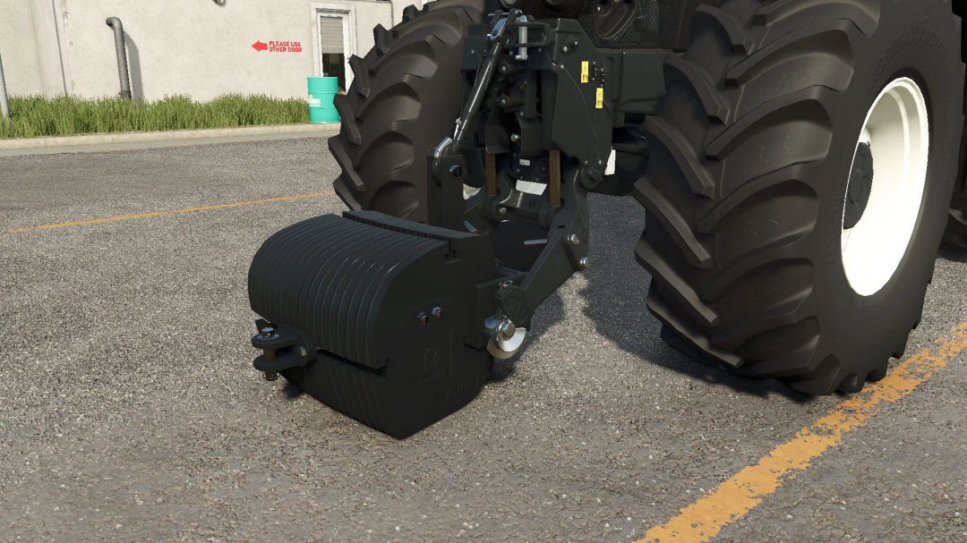 New Holland Weight mod for FS25 showing a tractor with attached weight.