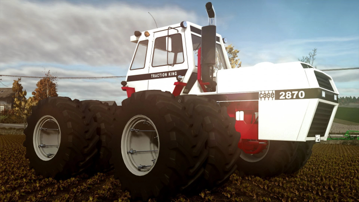 fs25-mods,  FS25 mod image of Case IH Traction King tractor in a farm setting.