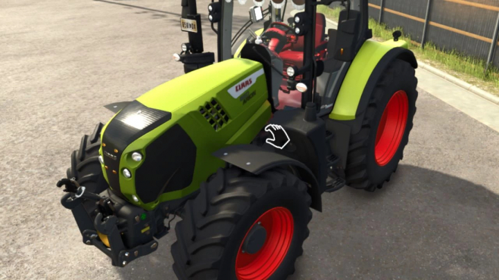 fs25-mods,  FS25 mod showcasing Claas Arion 600 Series Edit v1.0.0.0 tractor with green body and red rims.