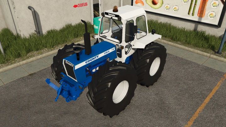 fs25-mods,  FS25 mod County 1184 TW tractor in Farming Simulator 25, showcasing its detailed design in a virtual setting.