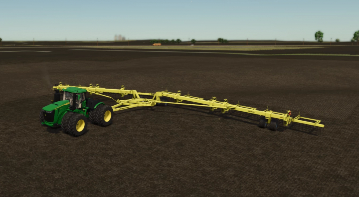 fs25-mods,  FS25 mods: Degelman Straw Master 120ft v1.0.0.0 on a field in Farming Simulator 25.