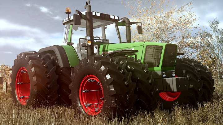 fs25-mods,  Fendt Favorit 900 Series tractor mod for Farming Simulator 25, featuring large dual tires in a field.