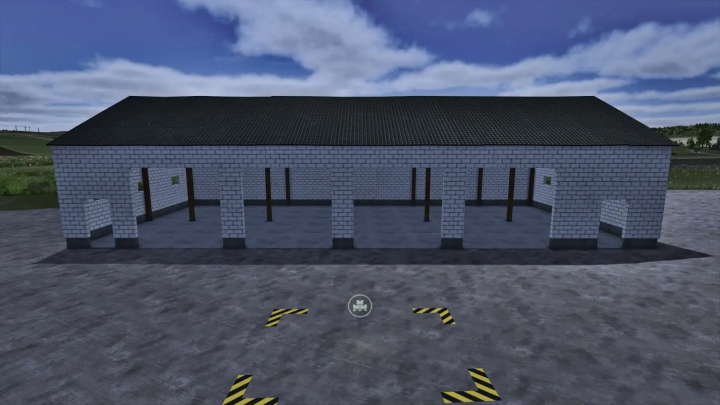 fs25-mods,  Large brick hall building in FS25 Hall packages mod, version 1.0.0.0, Farming Simulator 25.