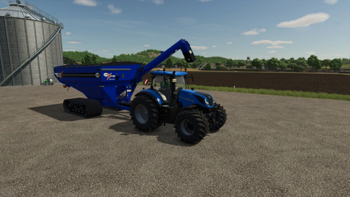 fs25-mods,  FS25 mod J&M X1112 Grain Cart Edit v1.0.0.0 in a farm setting.