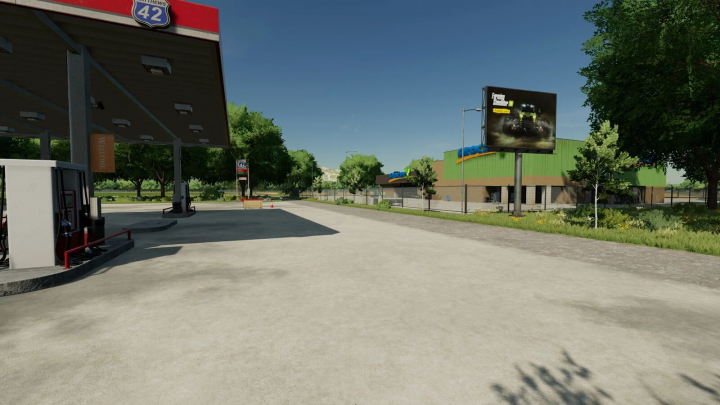 fs22-mods, FS22 Lexington Map v1.0.0.0: gas station and market in Farming Simulator 22 mods.