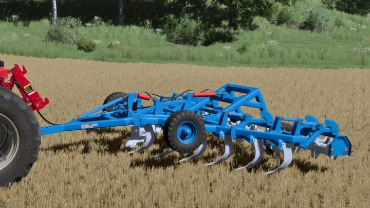 fs22-mods, FS22 mod PchP-6 v1.0.0.0 blue cultivator in wheat field