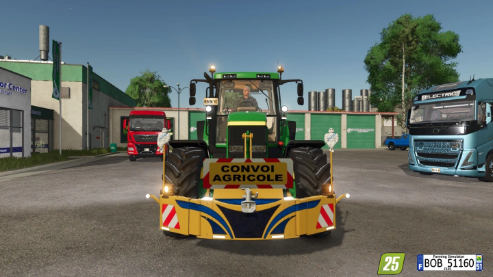 fs25-mods,  FS25 mods: Safety weights pack v1.0.0.0 displayed on tractor in Farming Simulator 25.