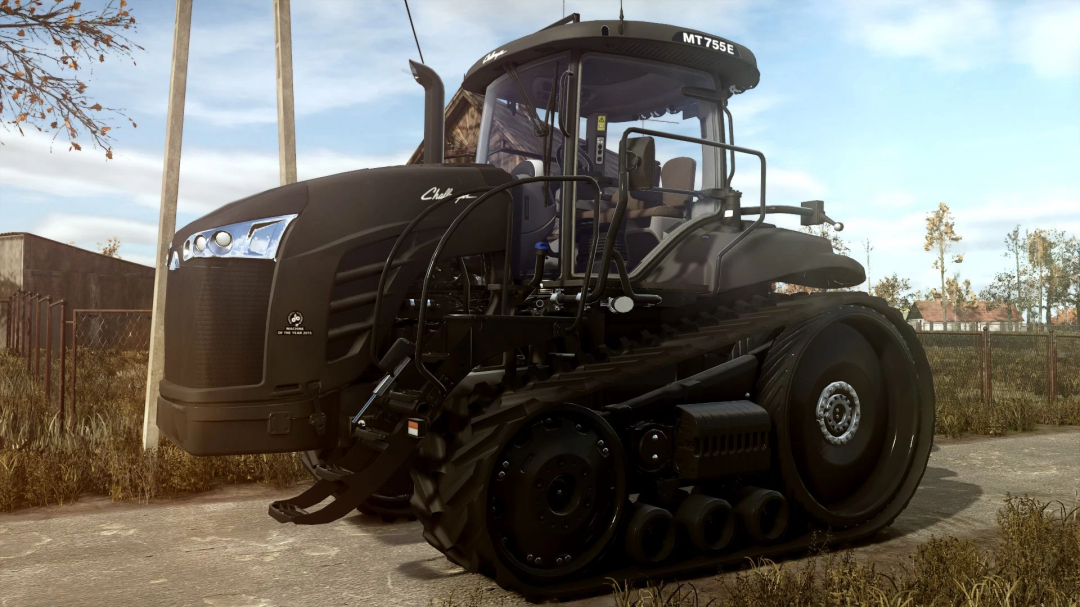 FS25 mod Challenger MT700 tractor parked on a rural road.