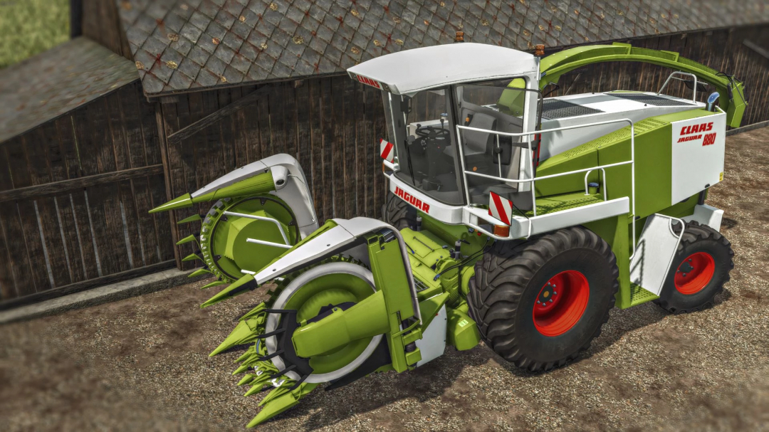 Claas Jaguar 800 harvester mod for FS25, version 1.1.0.0, shown in Farming Simulator 25.