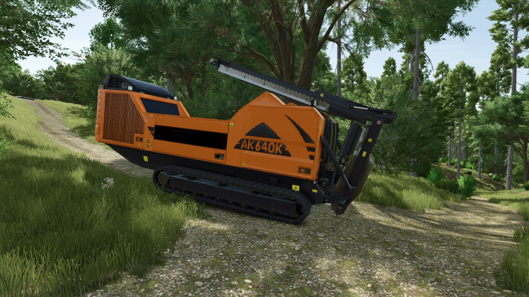 FS25 mod Doppstadt AK 640K v1.1.0.0 in forest setting