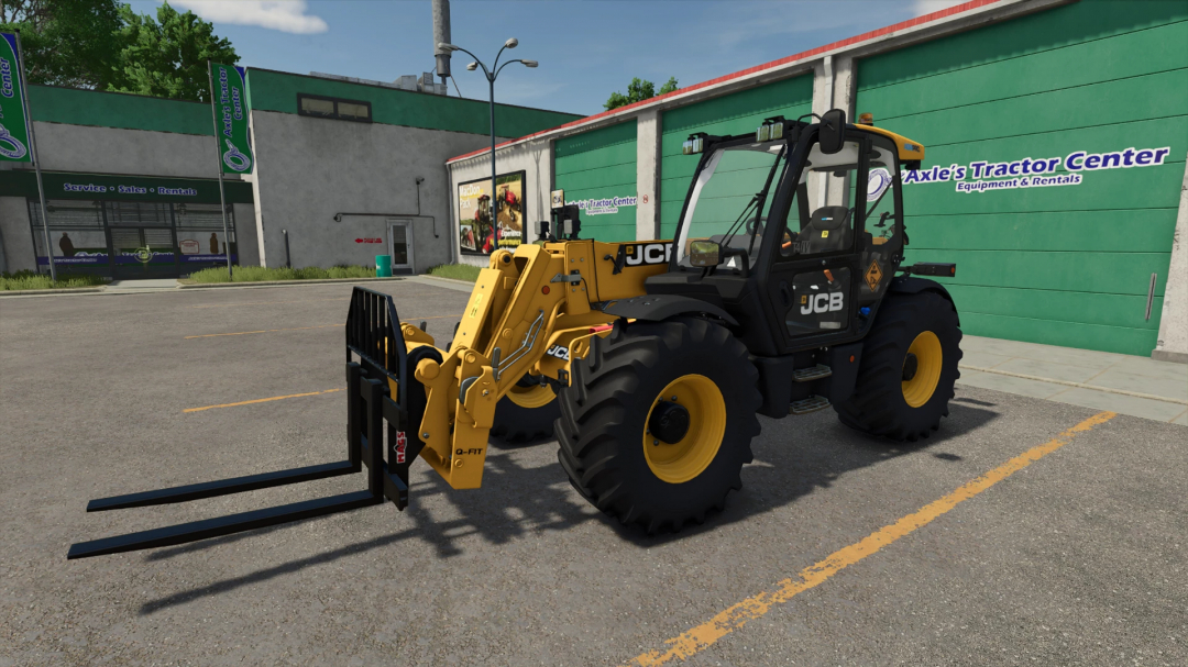 FS25 mod JCB 547 v1.0.0.0 in front of tractor center.