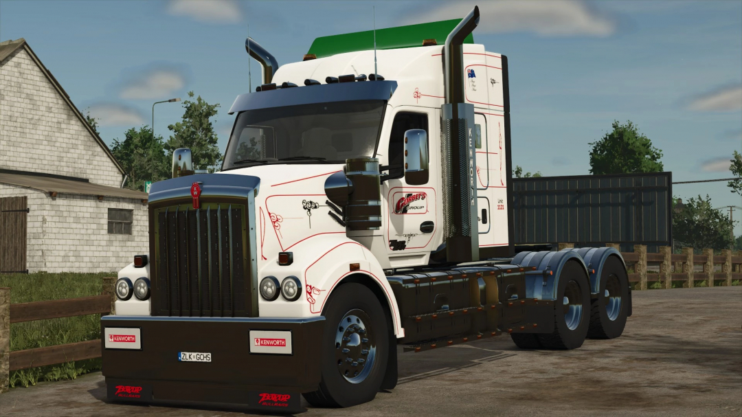 Kenworth T610 SAR truck mod for FS25, showcasing detailed design in Farming Simulator 25.