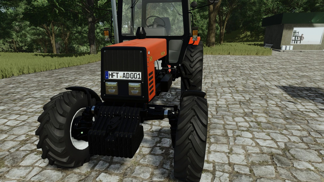 FS25 mod MTZ 892 tractor on stone path in Farming Simulator 25.