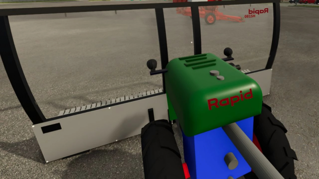 Rapid Special mod in Farming Simulator 25, showcasing a green tractor component.