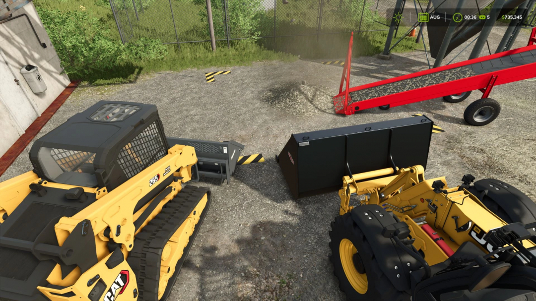 FS25 Tools Pack for Stones v1.0.0.0 with machinery and a conveyor belt.