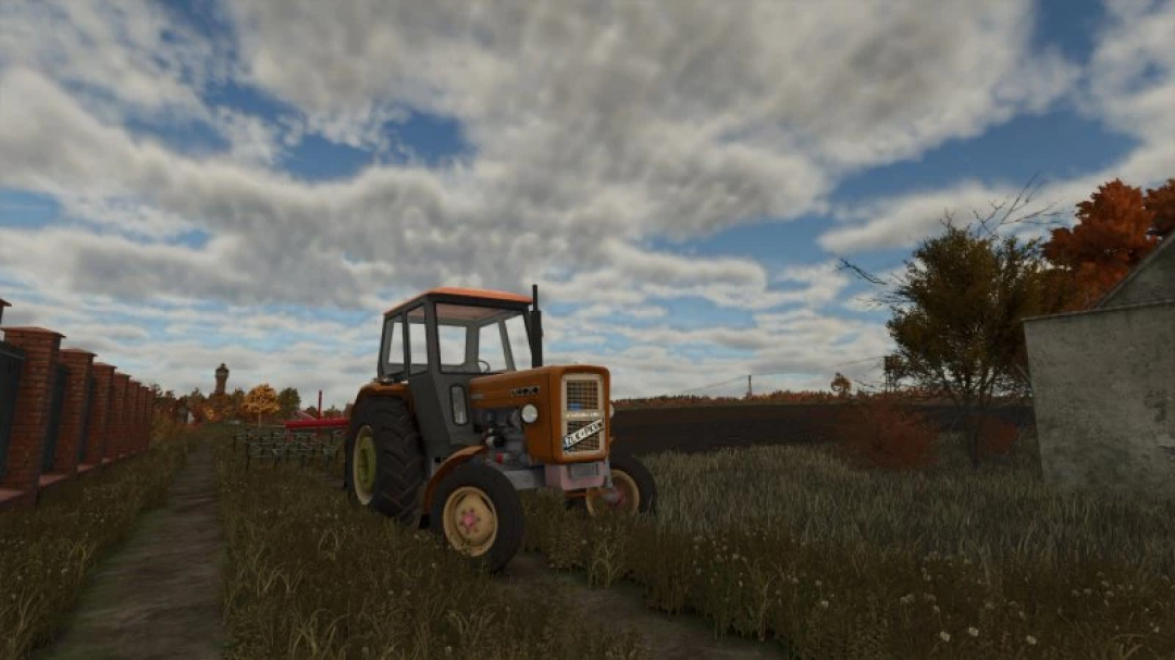 Ursus C360 FS25 tractor mod in a farm setting from Farming Simulator 25.