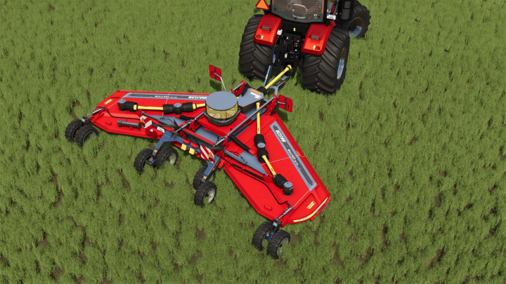 fs25-mods,  FS25 mod Bednar MM7000 Mower Edited v1.0.0.0 in use on green field.