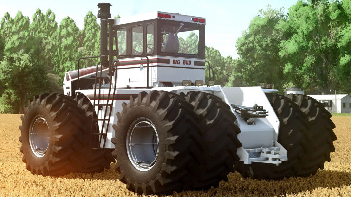 fs25-mods,  Big Bud 450 tractor in a field, featured in FS25 mod.