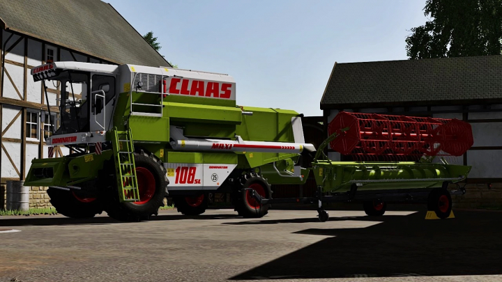 fs25-mods,  Claas Dominator 108SL Maxi combine mod for FS25, showcasing detailed farm equipment in Farming Simulator 25.