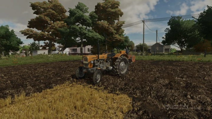 fs22-mods,  FS22 Ursus C-330 tractor mod on a farm field in Farming Simulator 22.