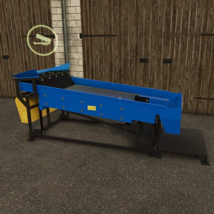 fs25-mods, Blue potato sorter mod in FS25, enhancing farming operations in Farming Simulator 25.