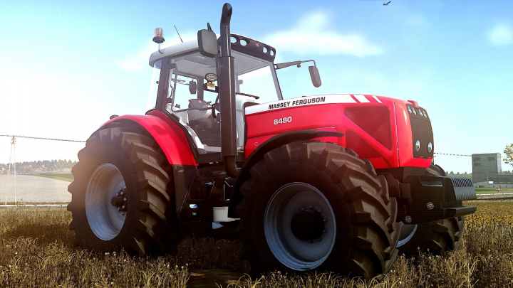 fs25-mods, Massey Ferguson 8480 tractor mod in Farming Simulator 25 with detailed design in a field.