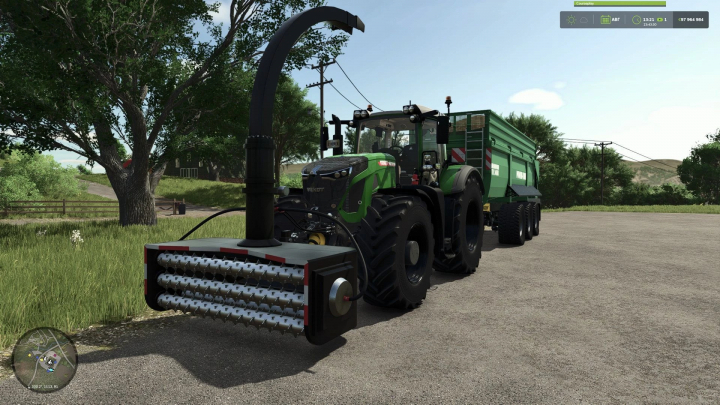 fs25-mods,  FS25 mod Trees Devourer v1.0.0.0 featuring a powerful tractor attachment for efficient tree removal in Farming Simulator 25.