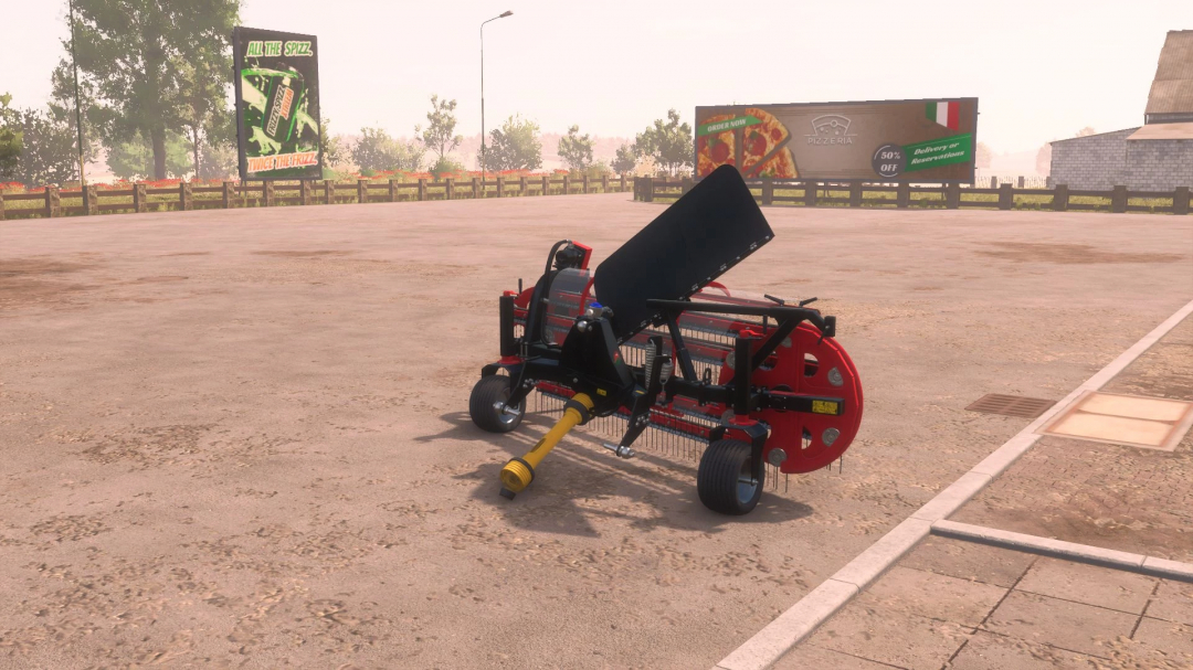 BBU Clementer 300 F Eco mod for FS25 on a concrete lot, showcasing detailed design and features.