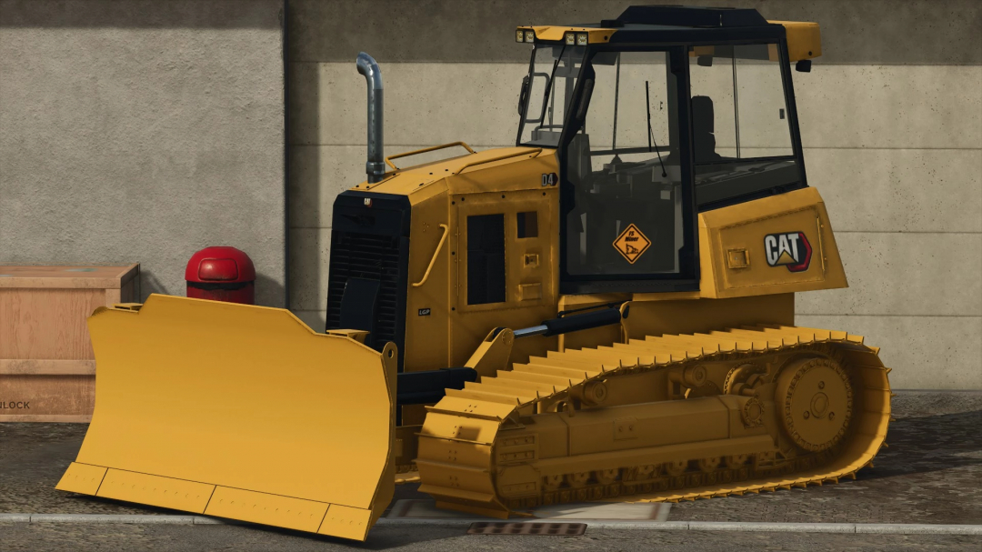 CAT Next Gen Dozer in FS25 mod pack, showcasing realistic detail.