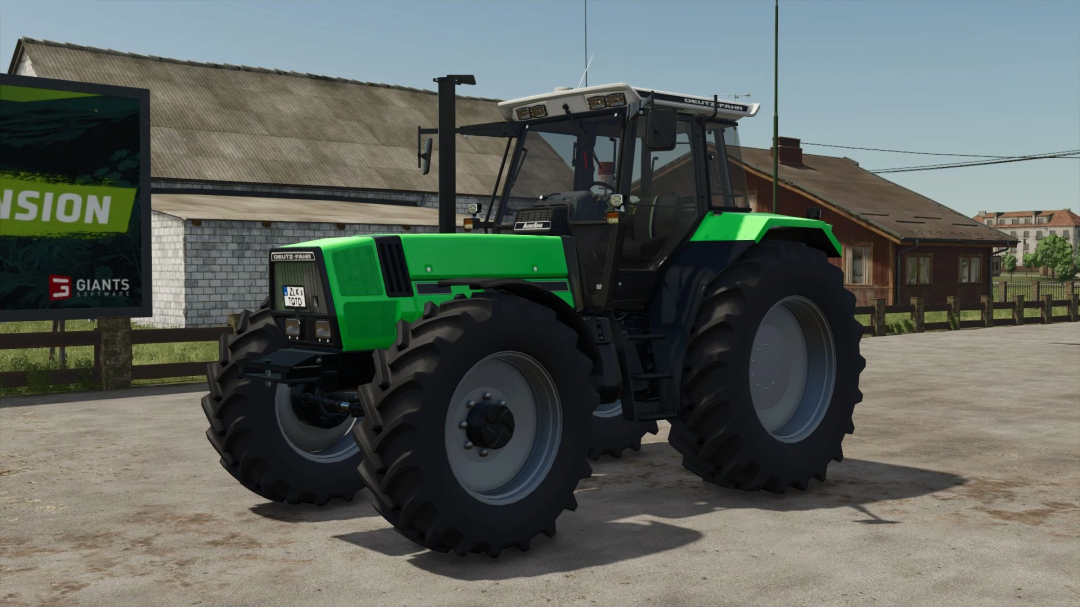 Deutz-Fahr Agrostar tractor in FS25 mod version 2.2.0.0 on a farm.