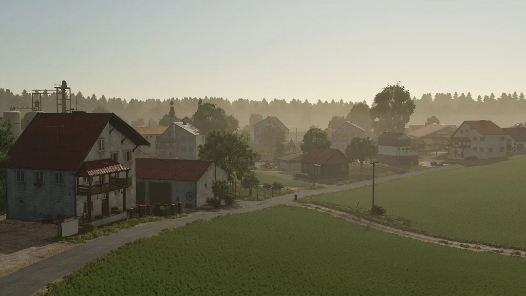 Scenic view of Oberschwaben countryside in FS25 Oberschwaben Map v1.0.0.0 mod.