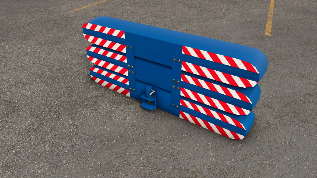 Lizard TT WR weight pack mod in Farming Simulator 25, featuring a blue weight with red and white stripes.