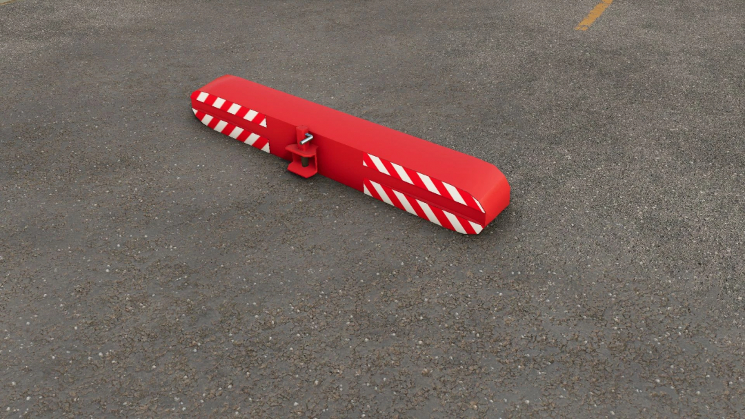 Lizard TT WR weight pack in FS25 mod, red with diagonal stripes.